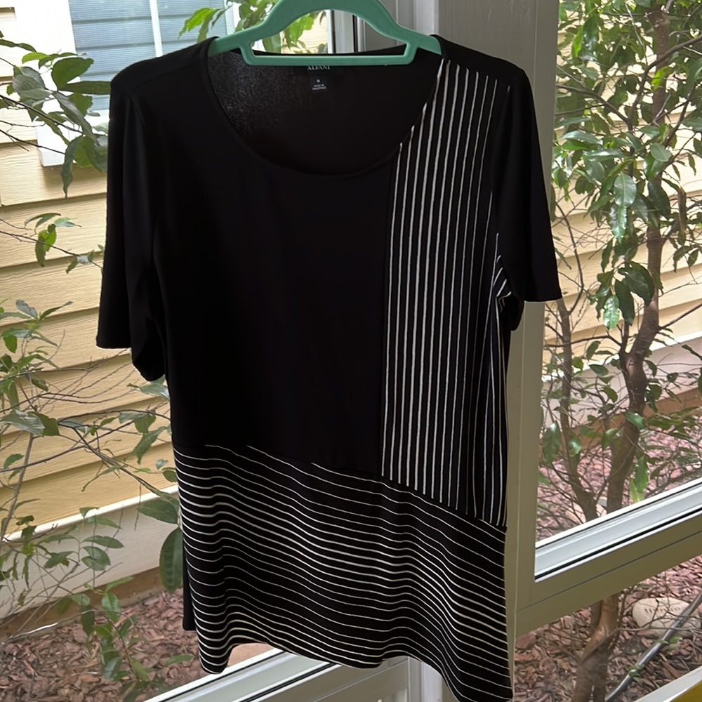 Black striped tunic.